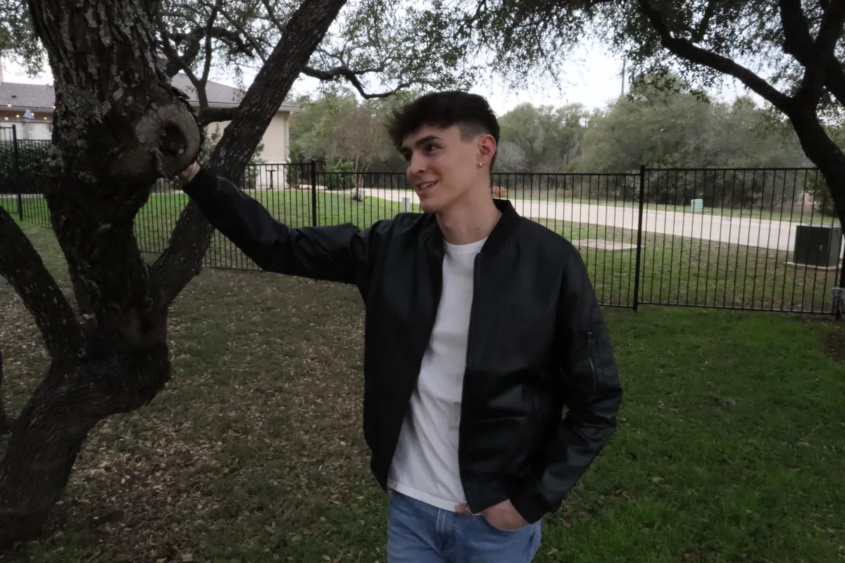 Classic Bomber fit on a real body, walking
